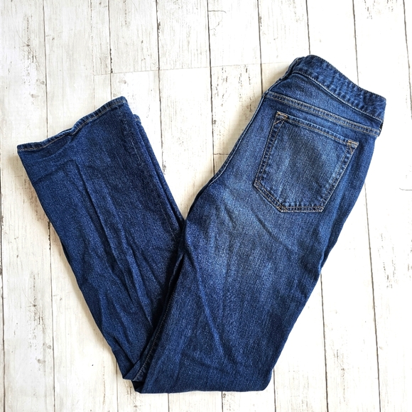 Eddie Bauer Dark Blue Denim Jeans Straight Fit Bootcut Size 8 Great condition - Picture 1 of 8